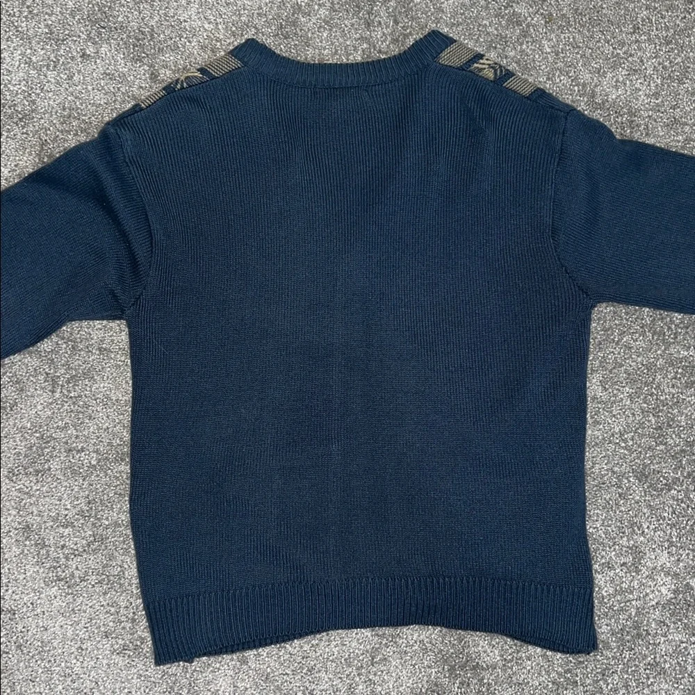 HABAND Vintage Mens Blue and Gold Cadigan - Picture 5 of 5